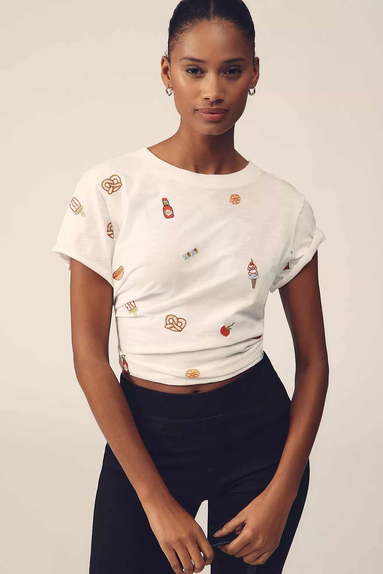 The Caitlin Boxy Tee by Maeve: Embroidery Edition | Anthropologie (US)