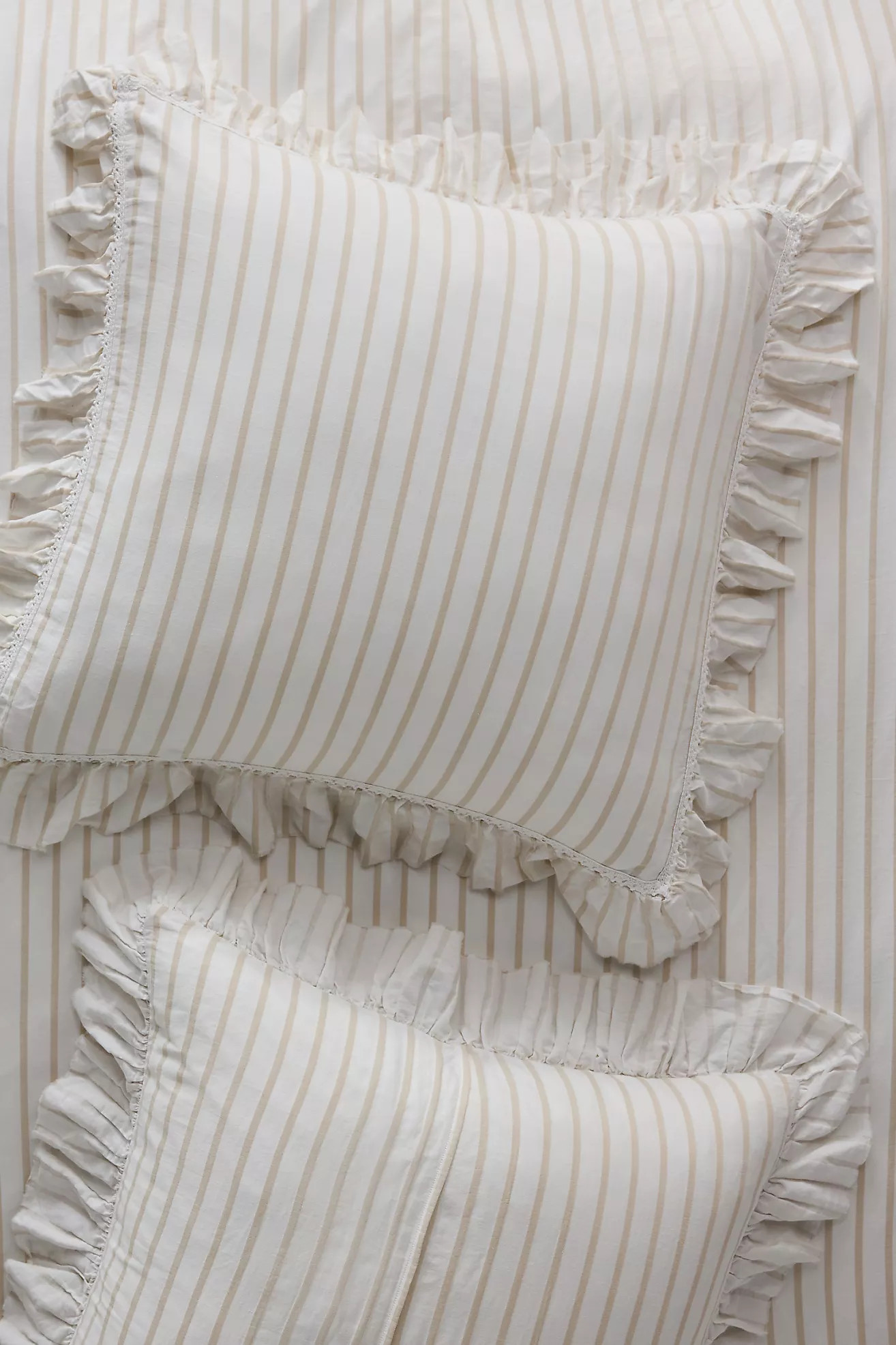 Organic Cotton Spa Sateen Ruffled Euro Sham | Anthropologie (US)