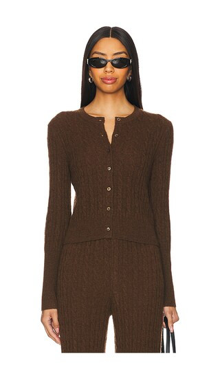Jane Cable Cashmere Cardigan in Chestnut | Revolve Clothing (Global)