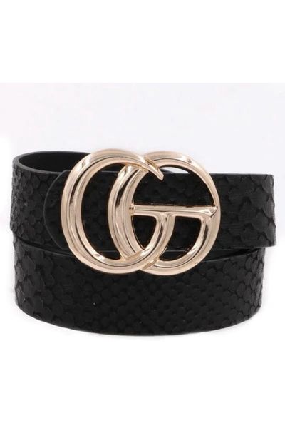 GG Belt in Black snake | Indigo Closet 