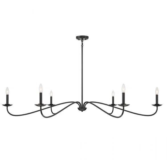 Meridian 6-Light Chandelier in Matte Black | Wayfair North America