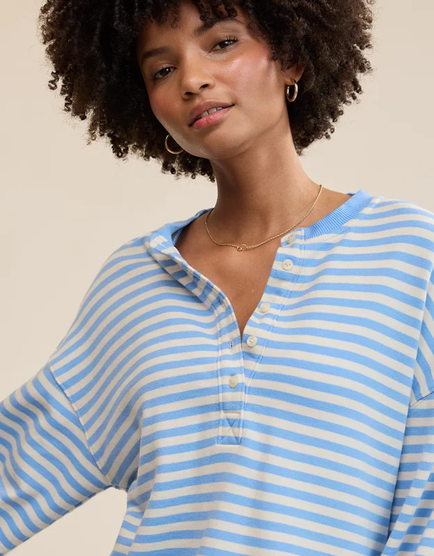 Aerie Alumni Henley Sweatshirt | Aerie