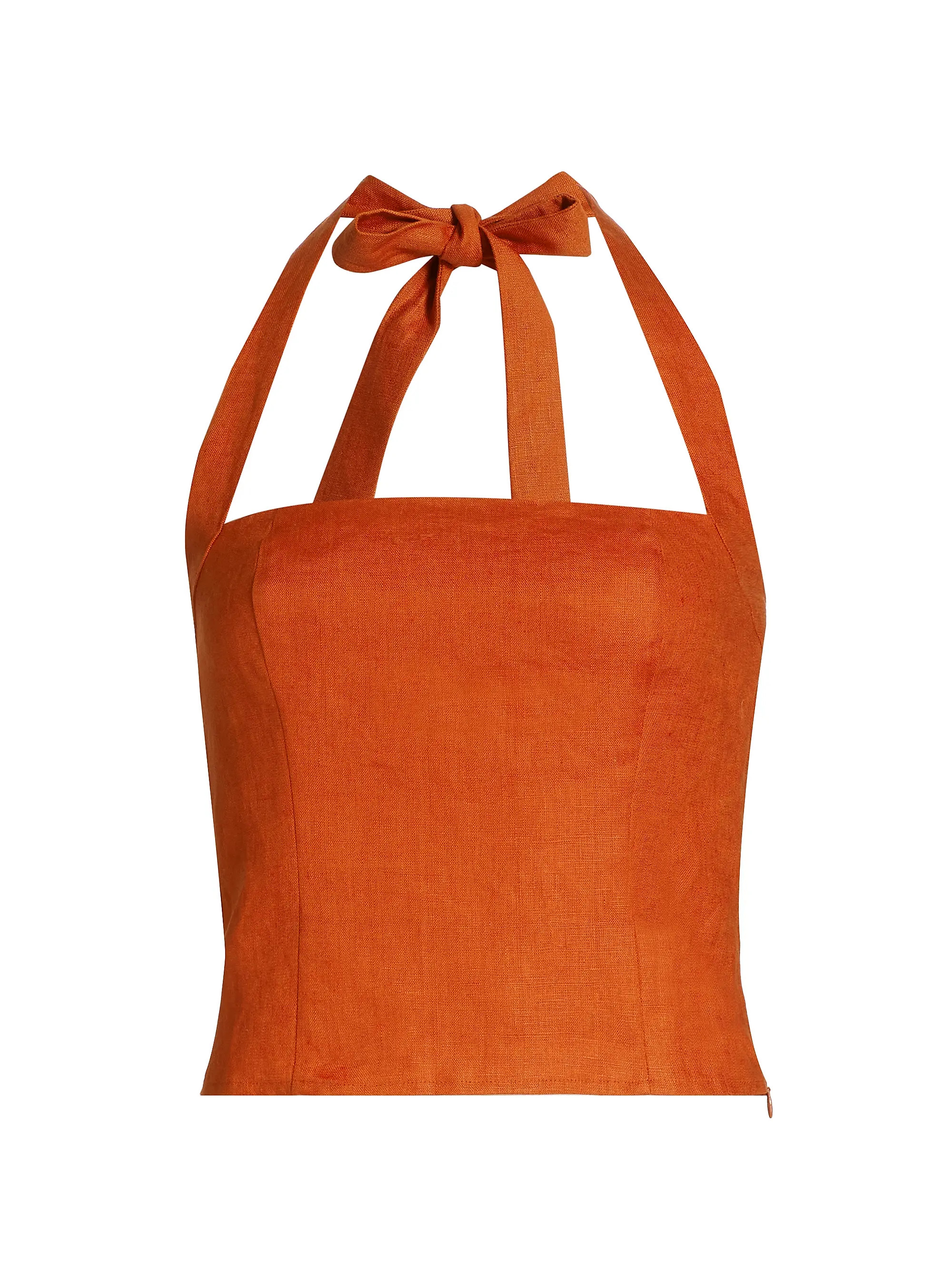 Malika Linen Halter Top | Saks Fifth Avenue