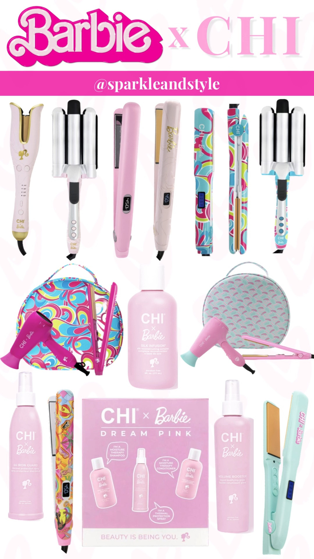Barbie x CHI 🩷

Barbie core, Barbie pink, hair curlers, straighteners, mermaid hair waver, hair waver, hair crimper, hair care products, barrel hair waver, hair dryer

#LTKFind #LTKunder100 #LTKbeauty