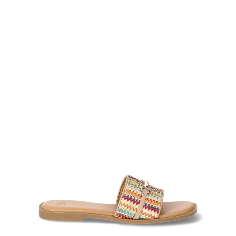 Time and Tru Women's Horsebit Hardware Slide Sandal | Walmart (US)