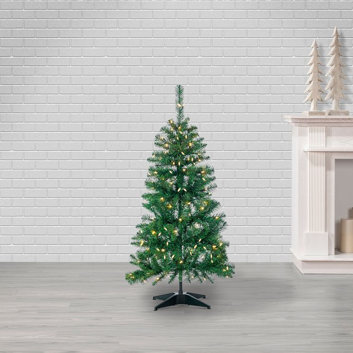 Pre-Lit Faux Pop-Up Green Christmas Tree | West Elm (US)