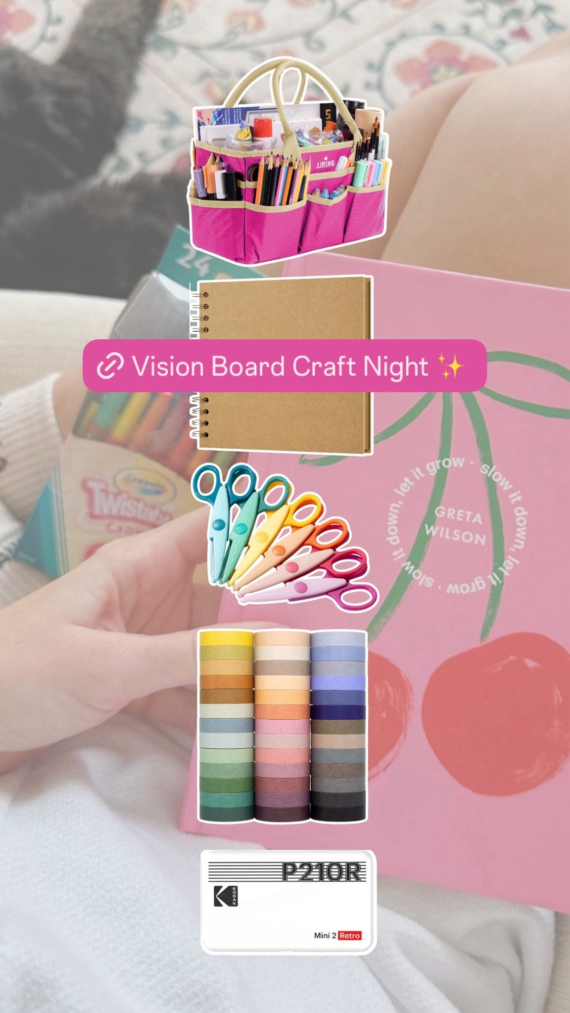 some of my fav supplies for a vision board craft night :) 