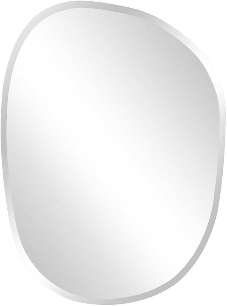 Howard Elliott 36014 Frameless silver Small Hanging Wall Mirror, Simple Focal Point for Any Entryway | Amazon (US)