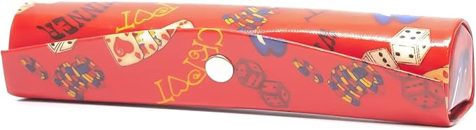 Speert 4160 Travel Cosmetic Double Lipstick Case Holder with Mirror Red Casino Design Button Clos... | Amazon (US)