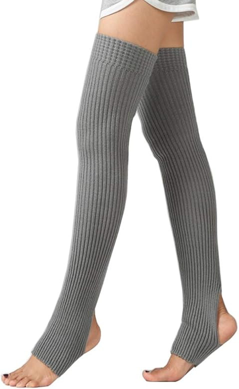 CHUNG Women Teenagers Over Knee Thigh High 29.5" Leg Warmers Stirrup Thermal Long Yoga Ballet Dan... | Amazon (US)