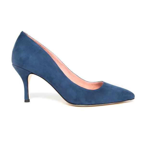 Noble Navy Suede Pump | ALLY Shoes