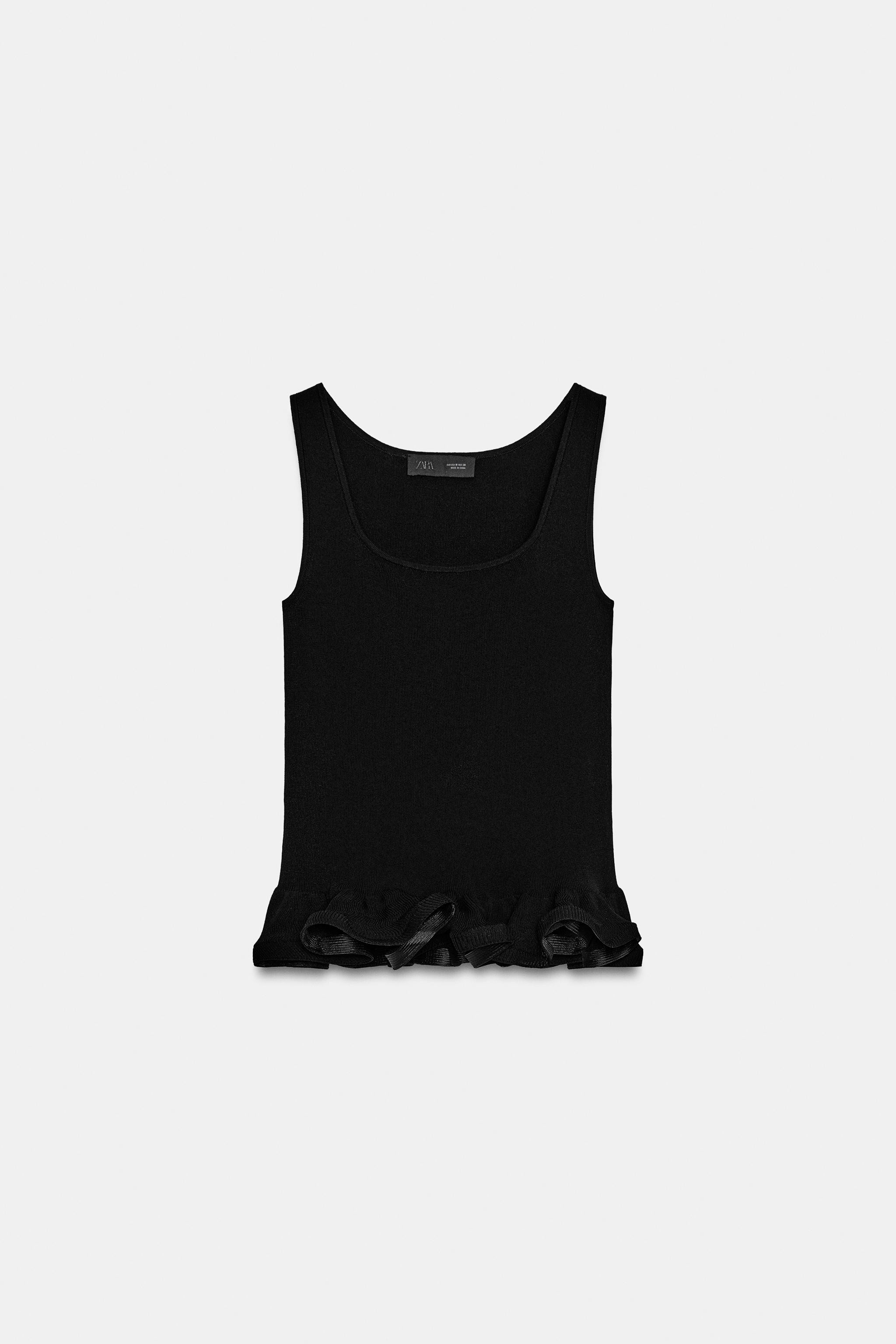 KNIT TOP WITH WAVY HEM | Zara UK