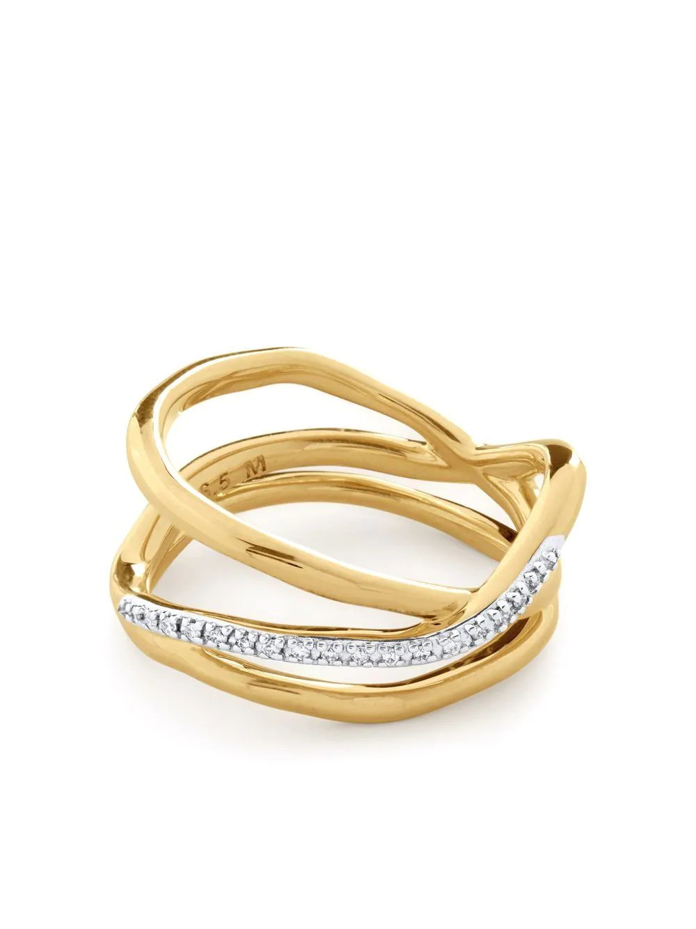 Monica Vinader Riva Diamond Pre-Stacked ring - Gold | Farfetch Global