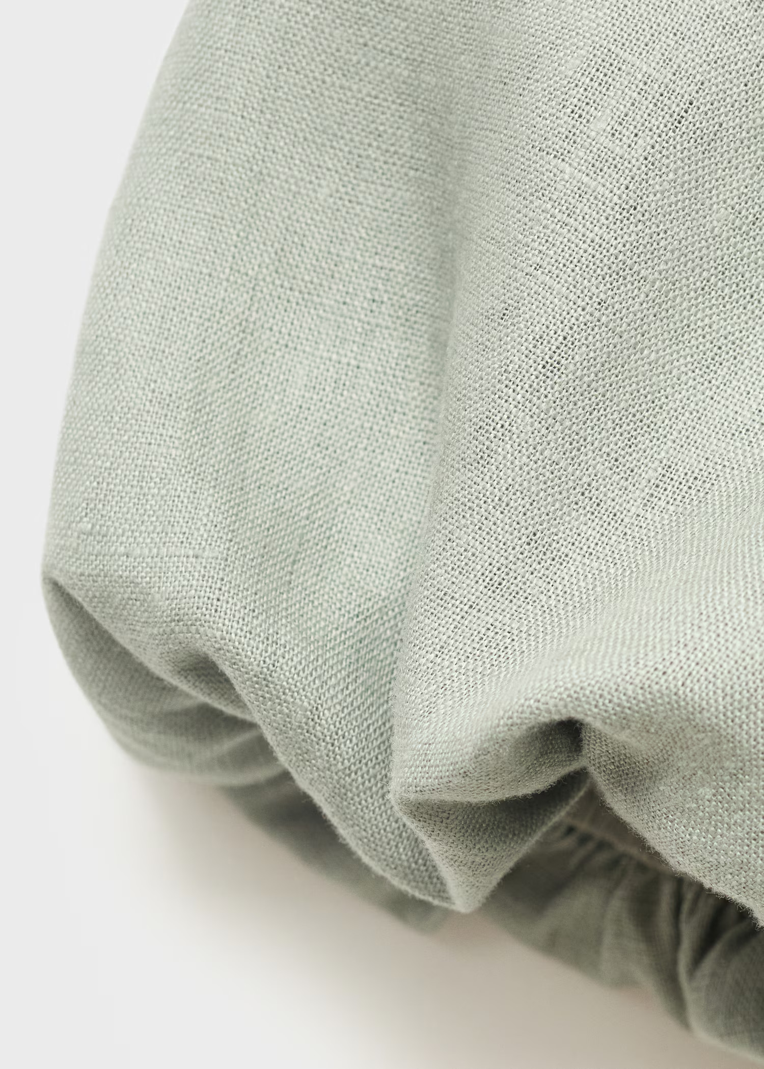 Puffed-sleeve linen dress - Women | MANGO USA | Mango (US/MX/AU)