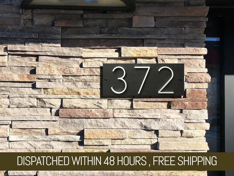 Modern House Numbers | Address numbers available in Vertical and Horizontal direction | personali... | Etsy (US)