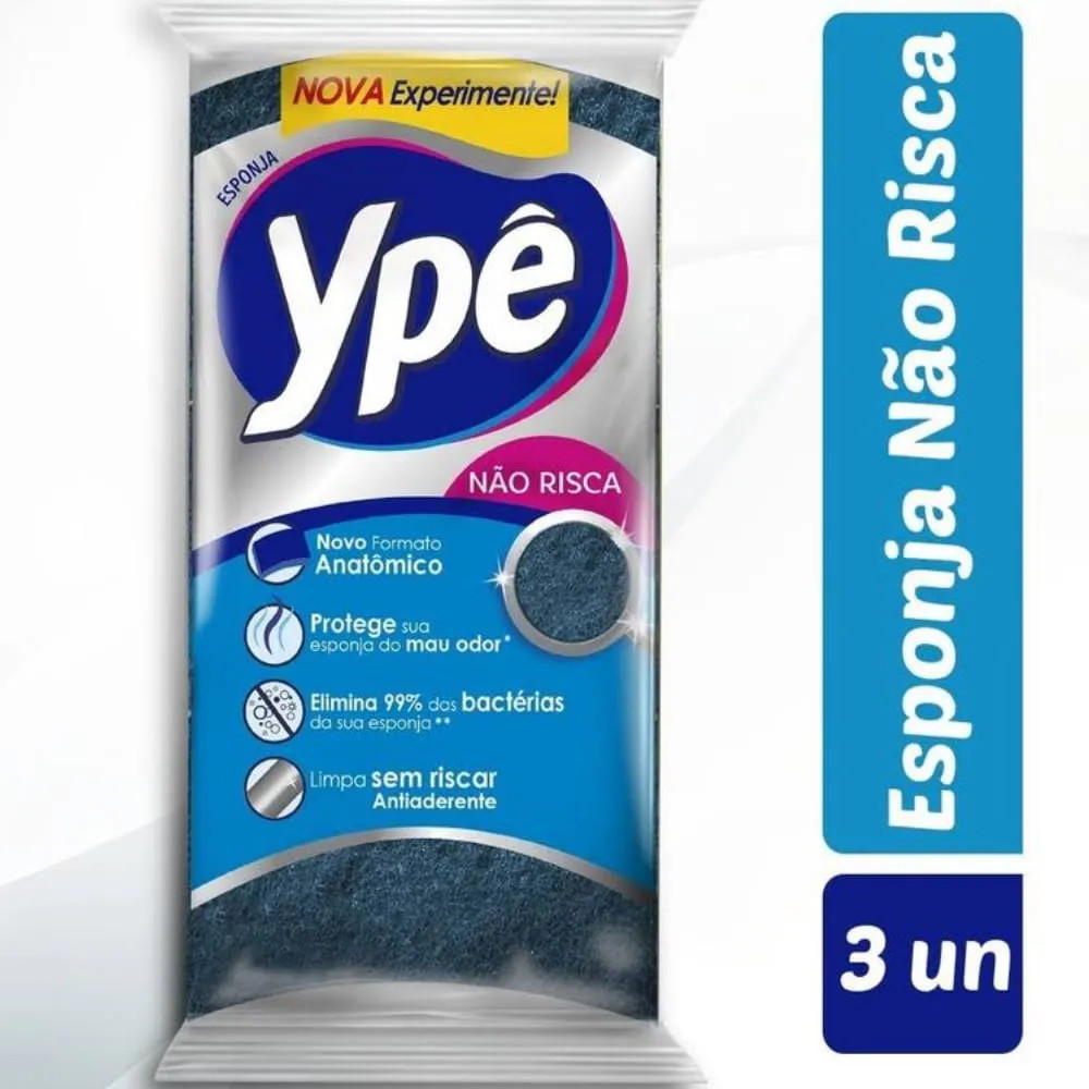 Esponja De Limpeza Dupla Face Não Risca Azul Ypê Pct/ 3 Ype - Carrefour: As melhores promoçõe... | Carrefour (BR)