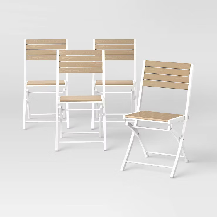 Bryant 4pk Faux Wood Folding Patio Bistro Chairs - Project 62™ | Target