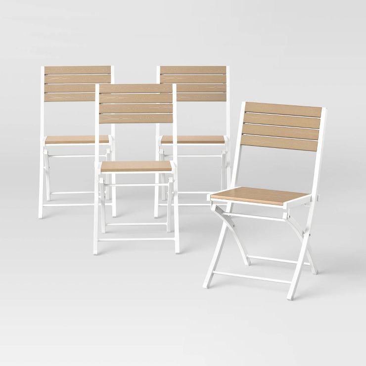 Bryant 4pk Faux Wood Folding Patio Bistro Chairs - Project 62™ | Target