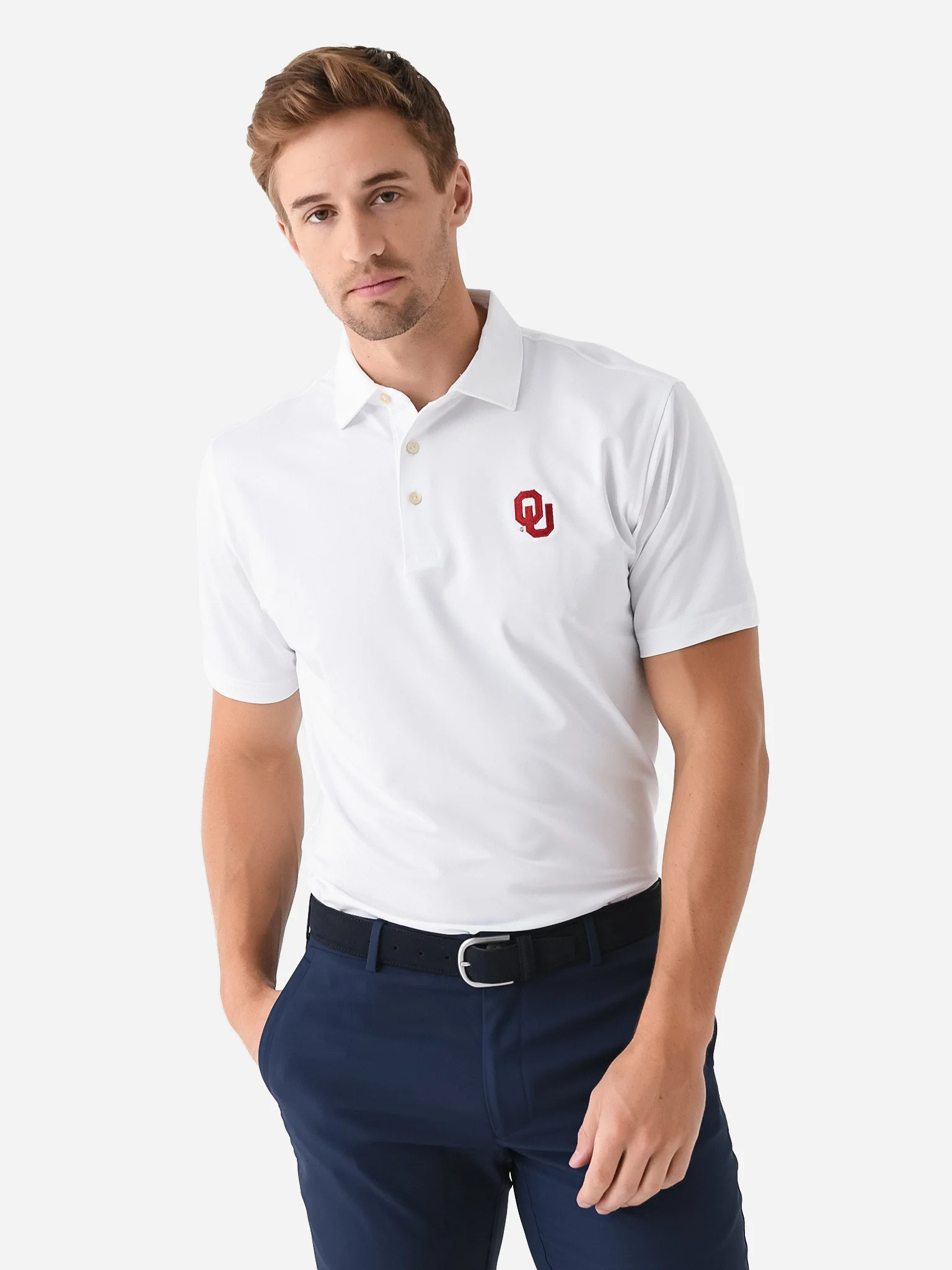 Peter Millar Collegiate Men's Solid Performance Jersey Polo | Saint Bernard