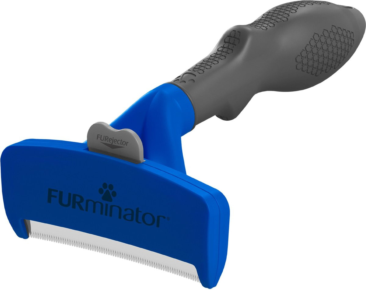 FURminator Long Hair Dog Deshedding Tool, Blue, Large | Chewy