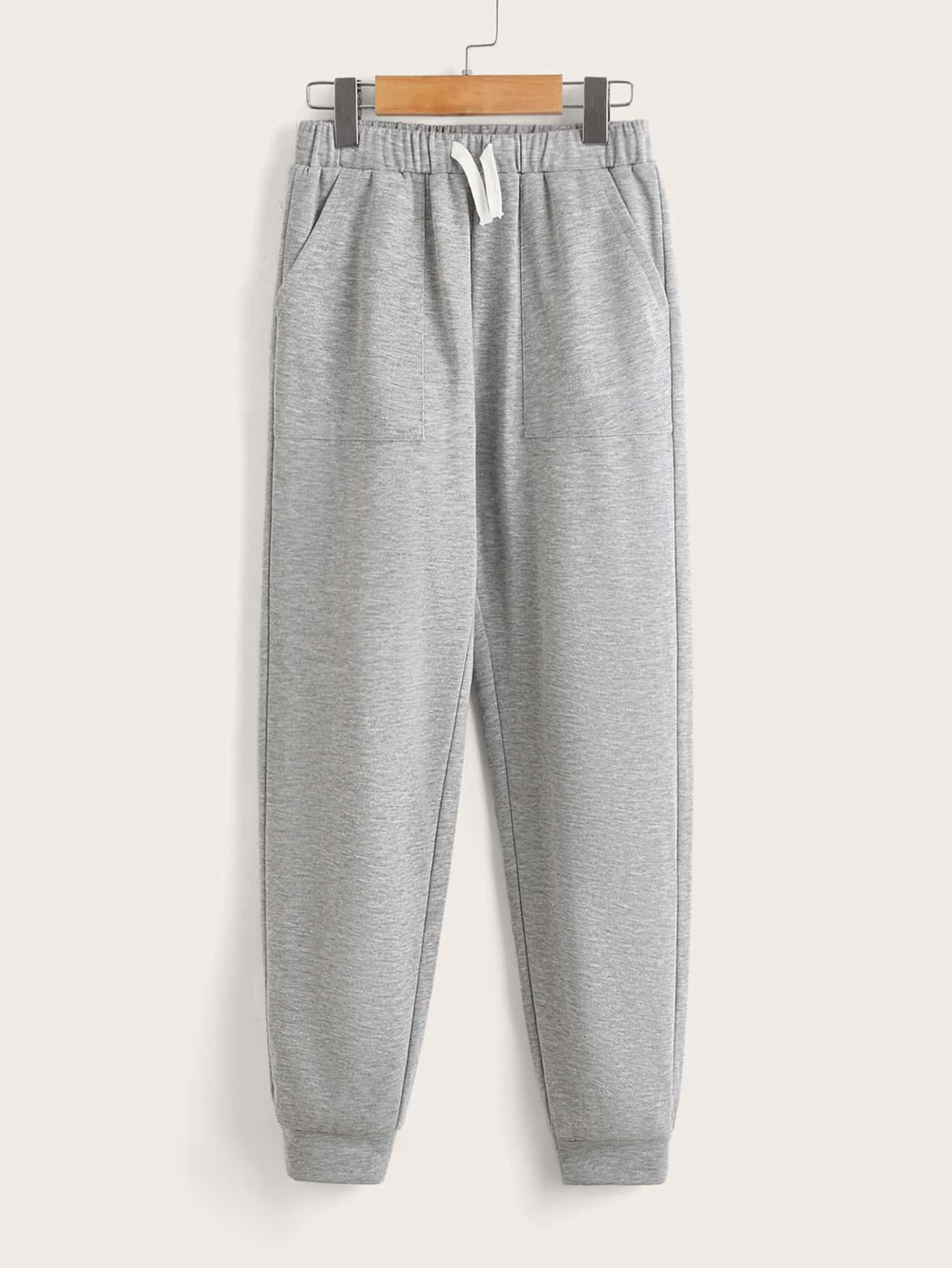 SHEIN Tween Boy's Casual Elastic Waist Drawstring Jogger Pants | SHEIN