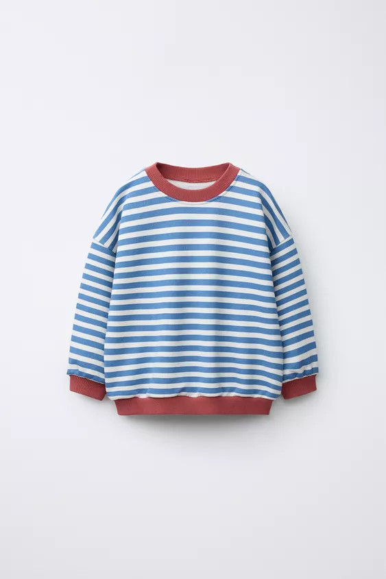 CONTRAST STRIPED SWEATSHIRT | Zara US