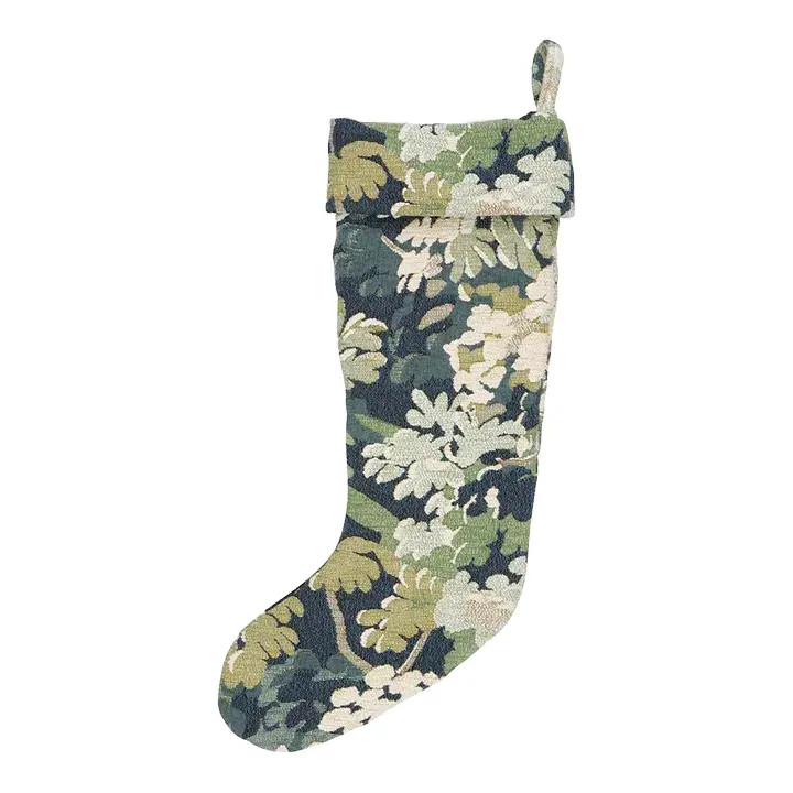 Schumacher Verdure Tapestry Stocking in Peacock | Chairish