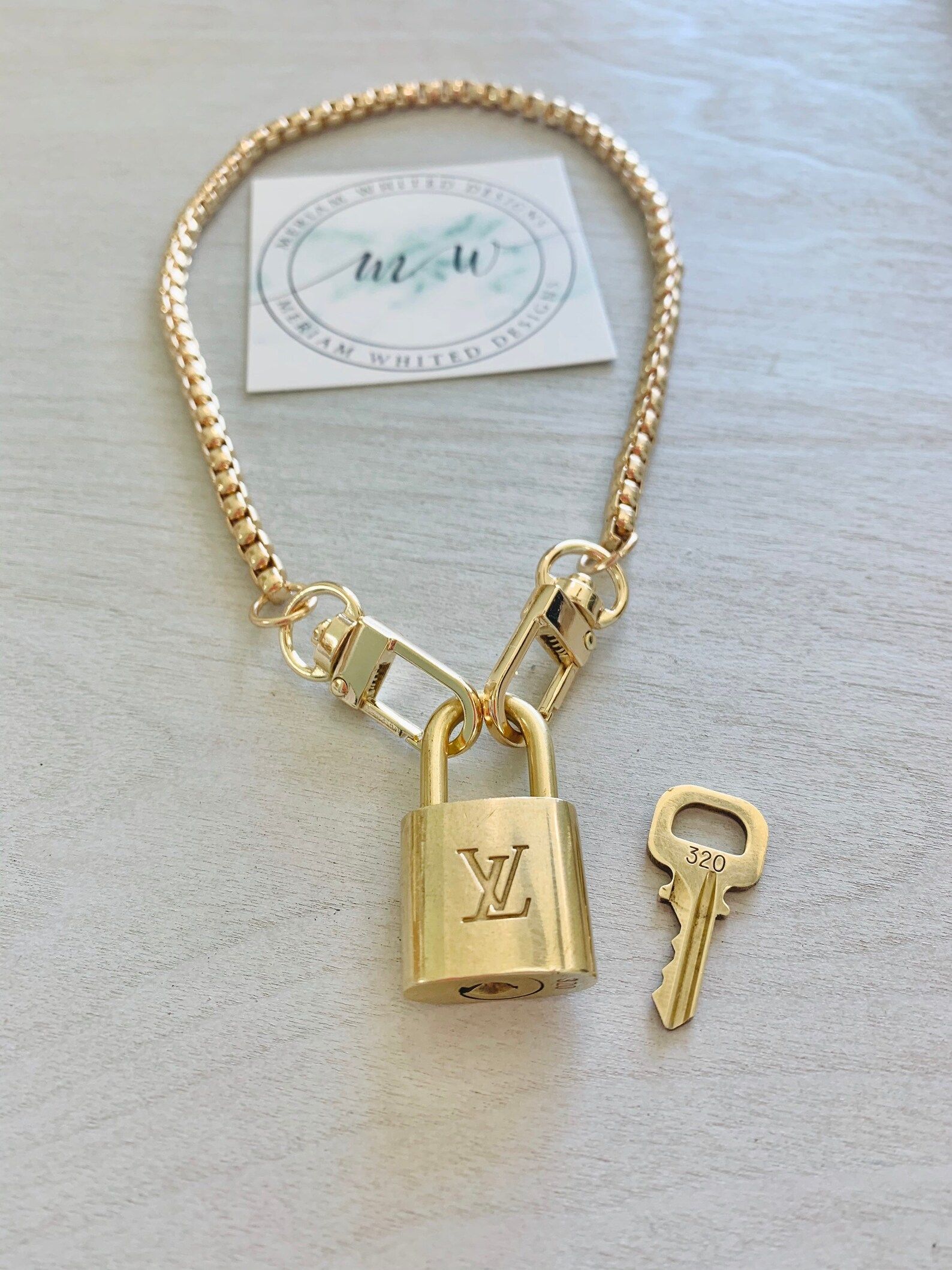Louis Vuitton padlock and key necklace/ Louis Vuitton necklace/LV jewelry/ lock and key/  * AUTHE... | Etsy (US)