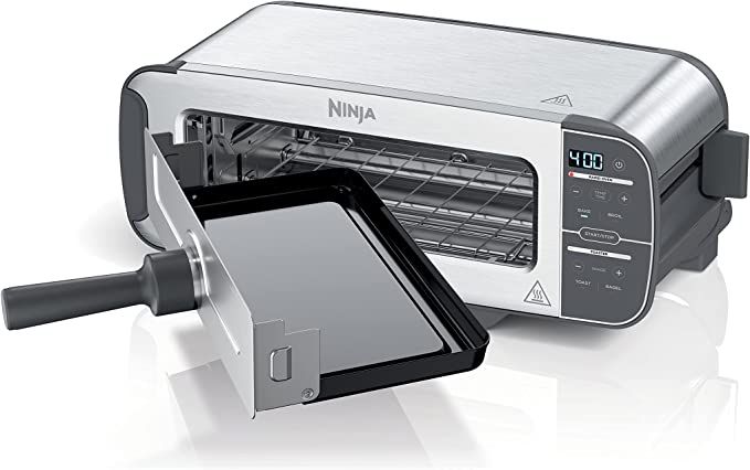 Ninja ST100 Foodi 2-in-1 Flip Toaster, 2-Slice Capacity, Compact Toaster Oven, Snack Maker, 1500... | Amazon (US)