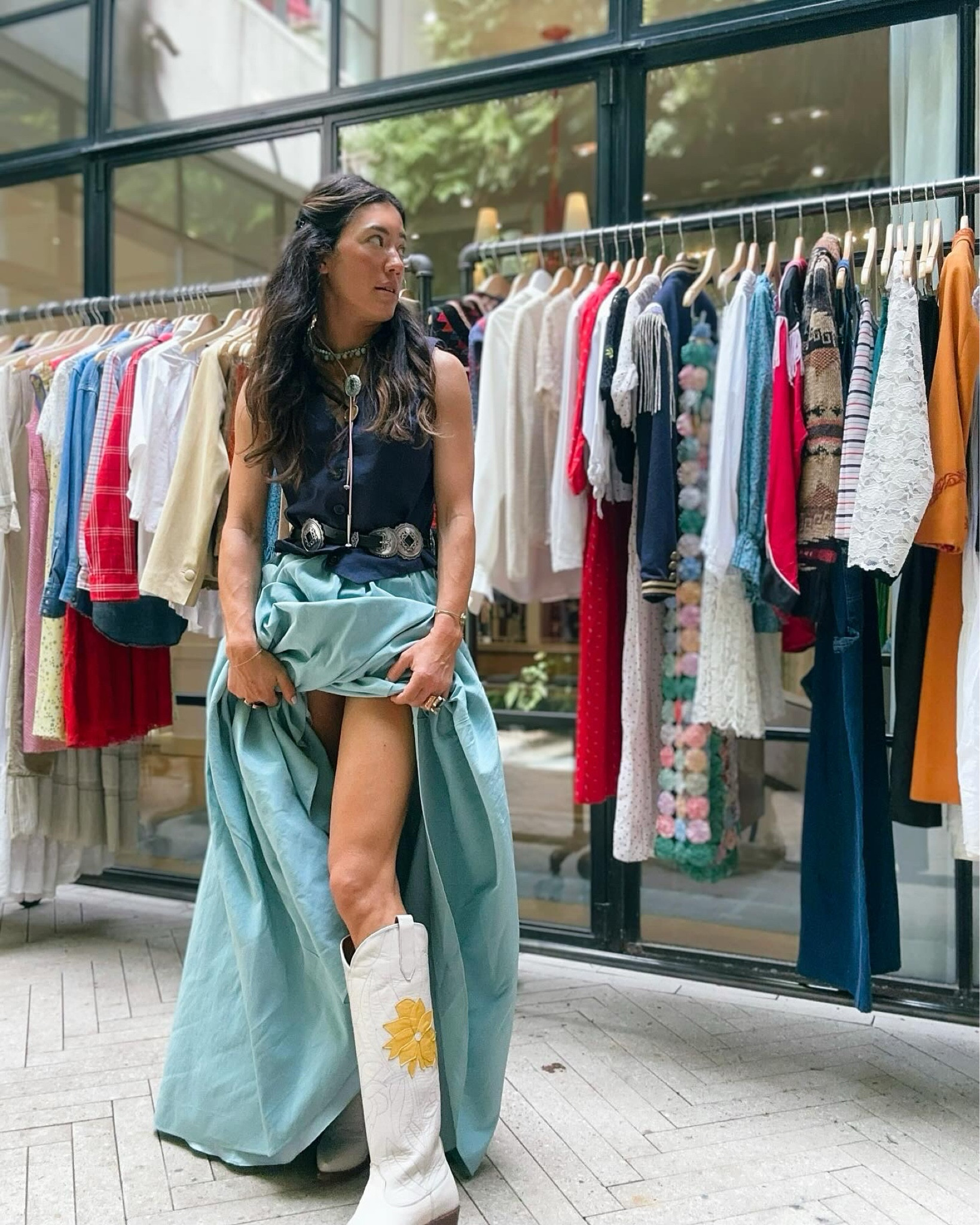 skirt is vintage but found a few options to get the same effect  