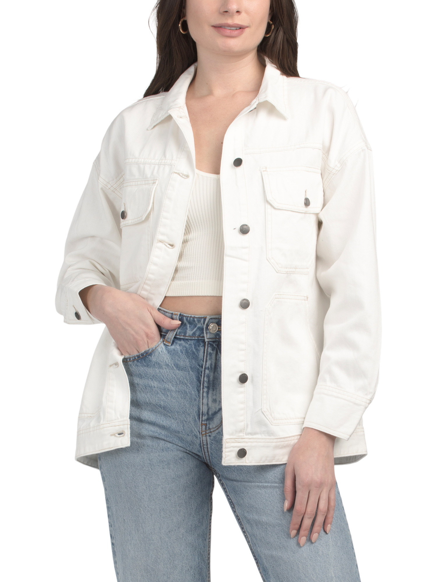 Oversized Denim Jacket | Juniors | Marshalls | Marshalls