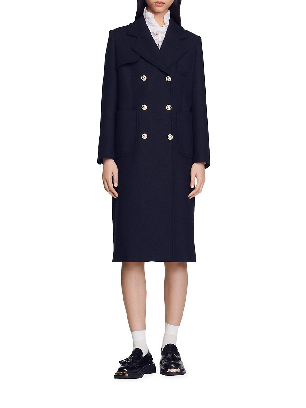 Malte Long Double-Breasted Wool Coat | Saks Fifth Avenue
