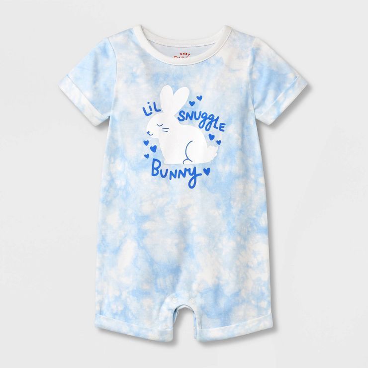 Baby Boys' Bunny Short Sleeve Romper - Cat & Jack™ White | Target