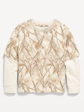 Oversized Long-Sleeve 2-In-1 T-Shirt for Toddler Boys | Old Navy (US)