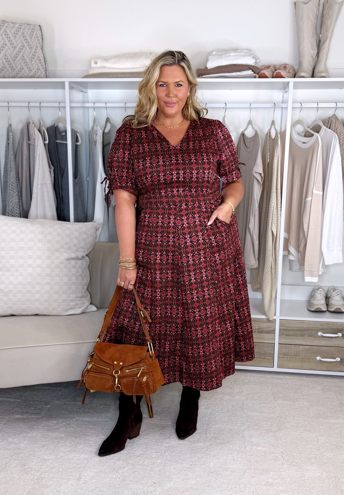 Wearing a 18W! Plus size outfit inspo, dresses, fall fashion, apron belly, mom life, sale

#LTKMidsize #LTKPlusSize #LTKSeasonal