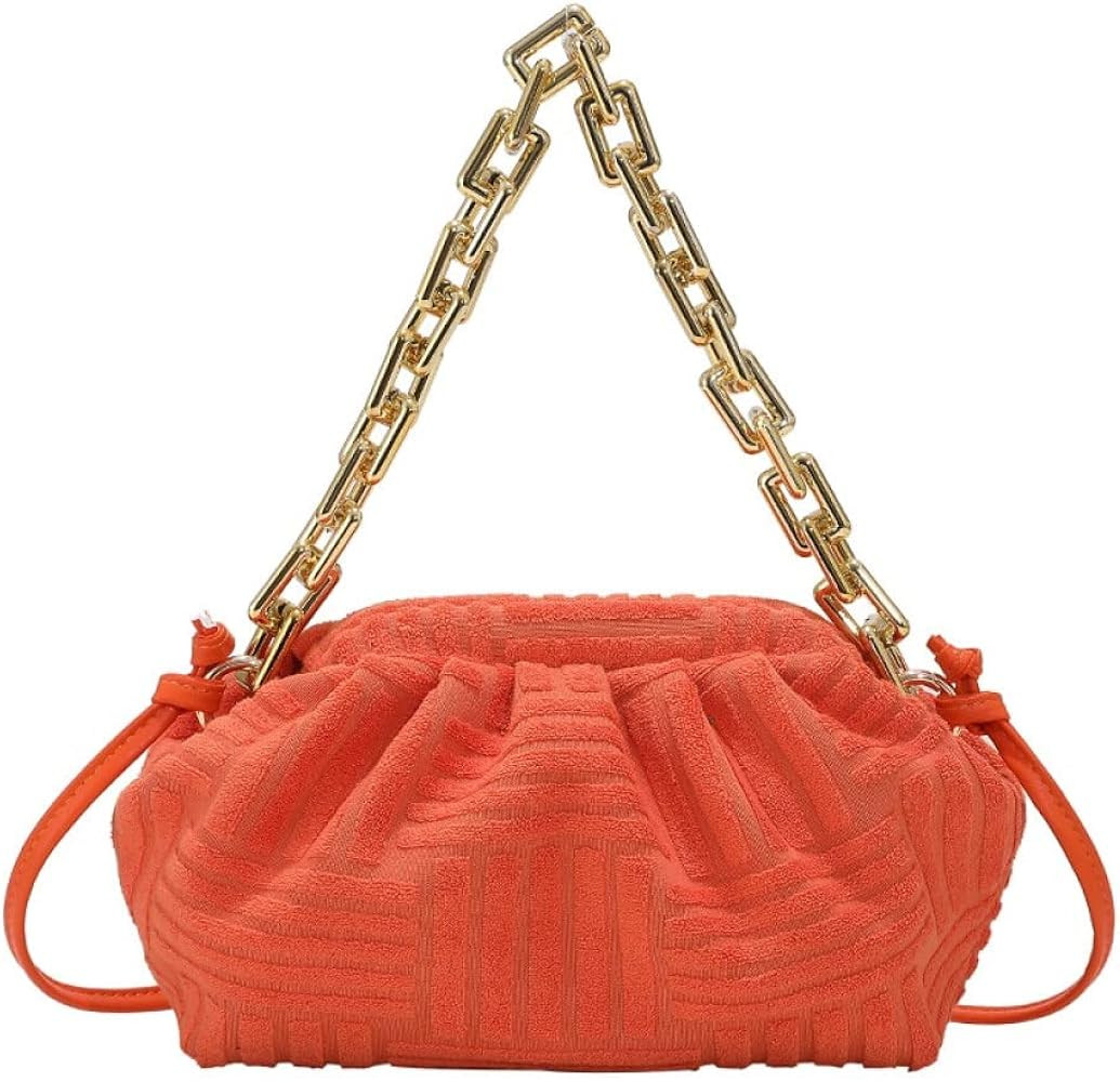 onlymaker Women's Crossbody Handbag Cotton Hobo Handbag Party Chain Should Bag | Amazon (US)