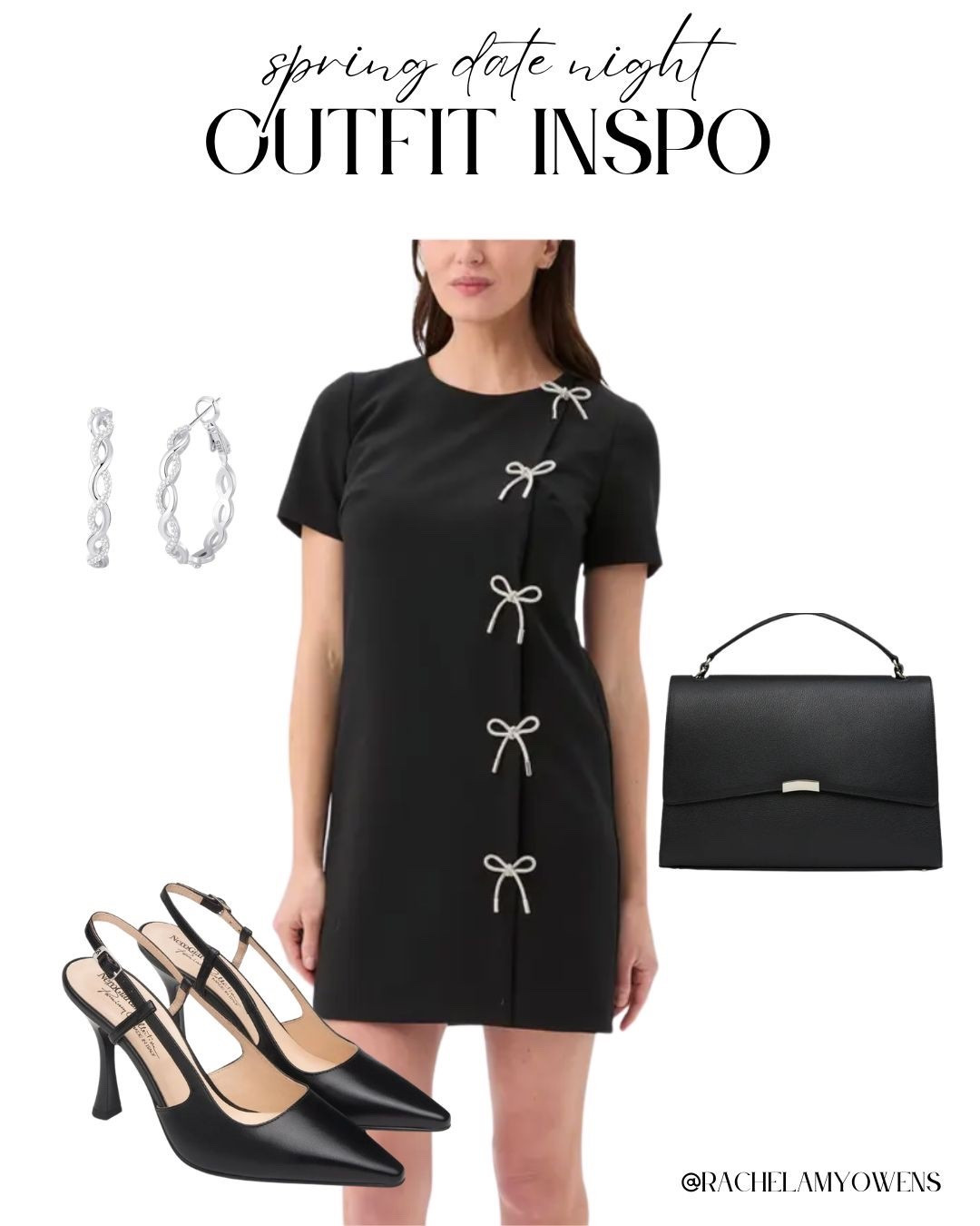 Little Black Dress with Bows! 🎀

Elevate your next evening look with this perfectly balanced, feminine date night outfit—featuring Nordstrom favorites and Amazon accessories! 💖

I am obsessed with the statement piece: a chic black short-sleeve mini dress featuring a vertical row of delicate silver rhinestone bows. I love balancing the romantic dress with sleek, tonal accessories: a structured black leather top-handle bag and elegant pointed-toe slingback heels. Finish the look with shimmering silver twist hoop earrings from Amazon for a touch of polished, high-fashion glam!

#OOTD
#Nordstrom
#BowTrend
#LBD
#DateNightOutfit
#SpringFashion
#AmazonFinds
#Slingbacks
#FeminineStyle
#EverydayChic
#LTKStyle
#EveningLook
#RomanticStyle
#LittleBlackDress
#StylingInspo

#LTKWedding #LTKspringtrends #LTKootd
