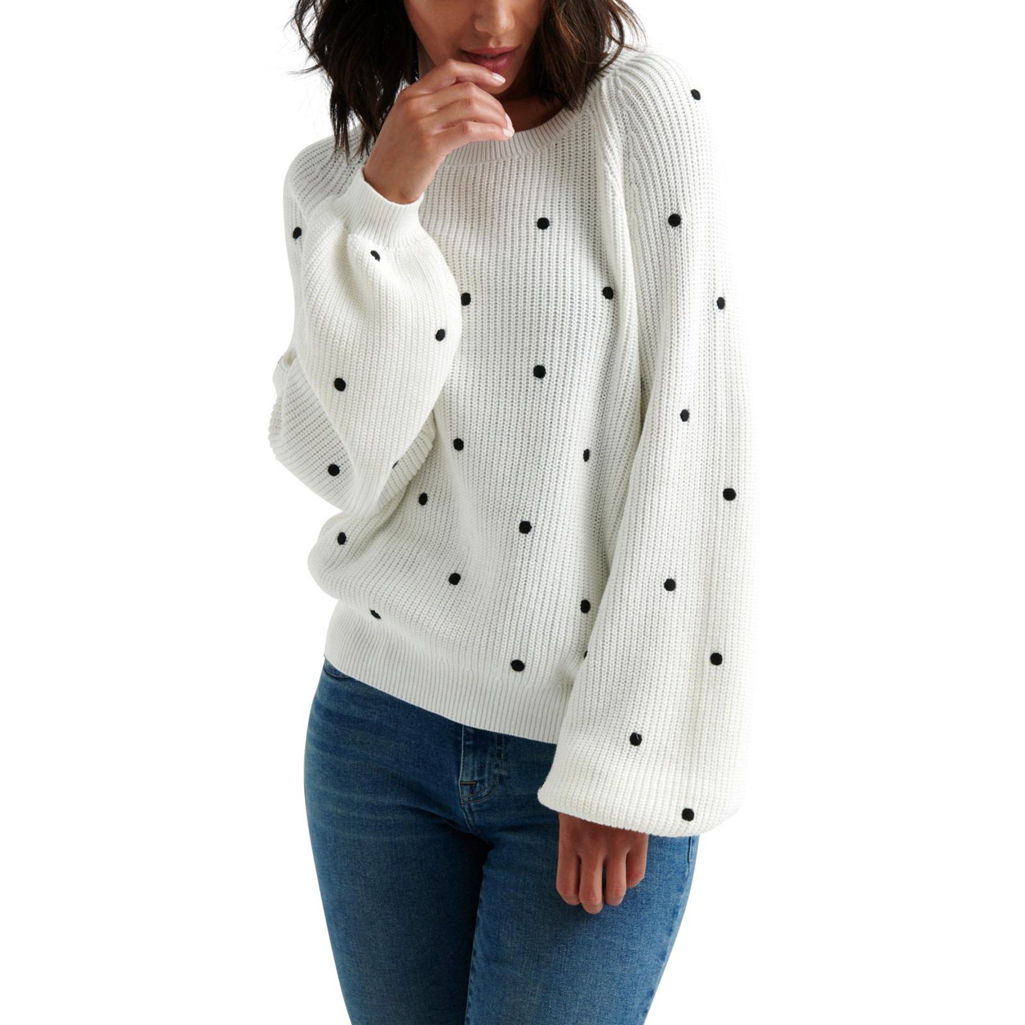 Lucky Brand Womens Knit Polka Dot Pullover Sweater | Walmart (US)