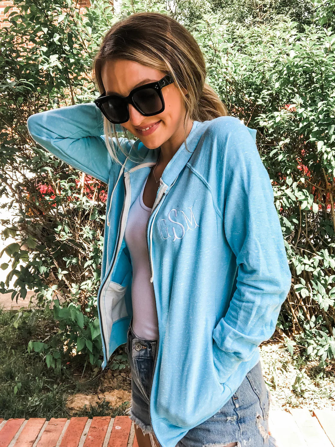 Monogrammed Ladies French Terry Full Zip  Personalized Womens - Etsy | Etsy (US)