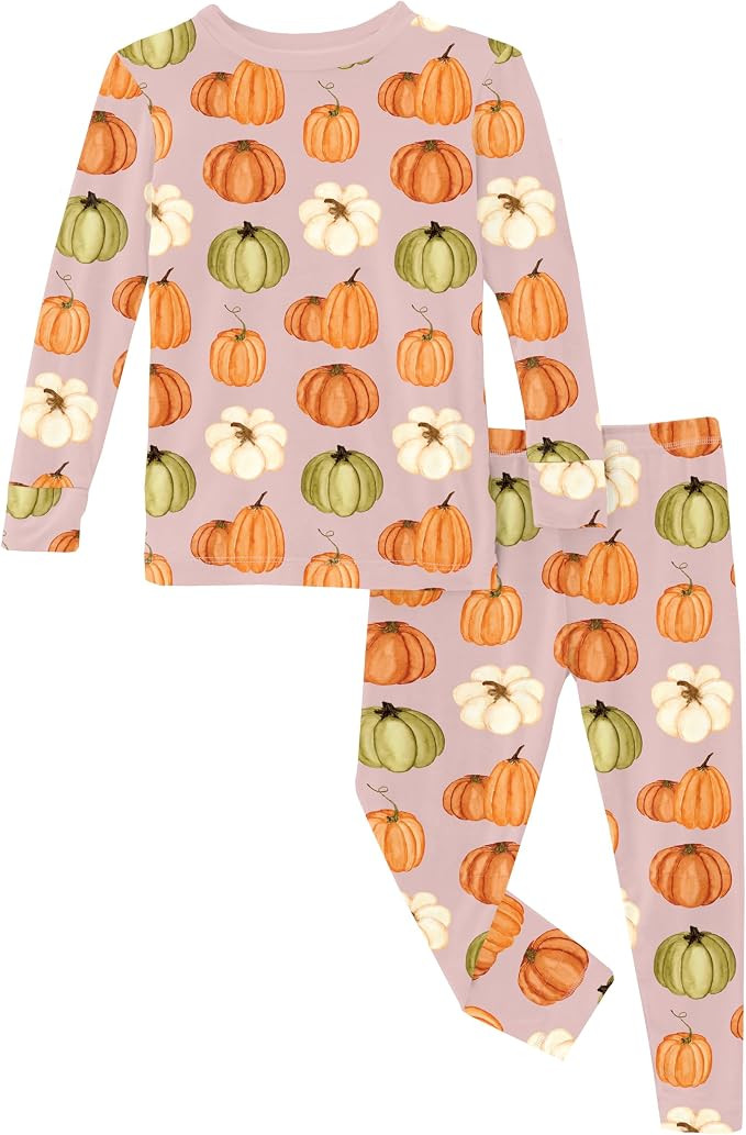 KicKee Print Pajama Set, Short and Long Sleeve, Long Pants, Snug Fit Baby and Kid Pajamas | Amazon (US)