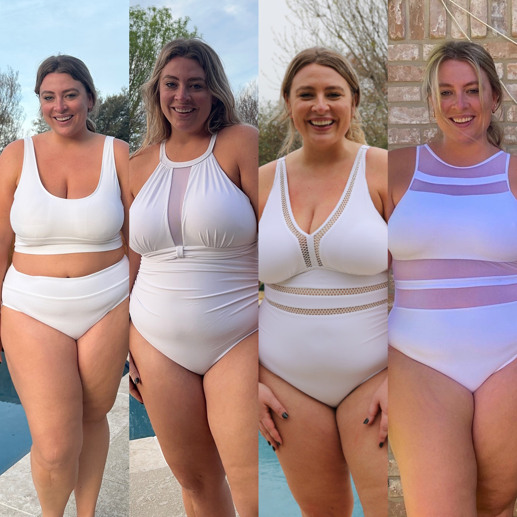 White swimsuits - bikinis and one pieces - from Amazon and old navy #swimsuits #bacheloretteparty #onepiece #bikini 

#LTKwedding #LTKswim #LTKcurves