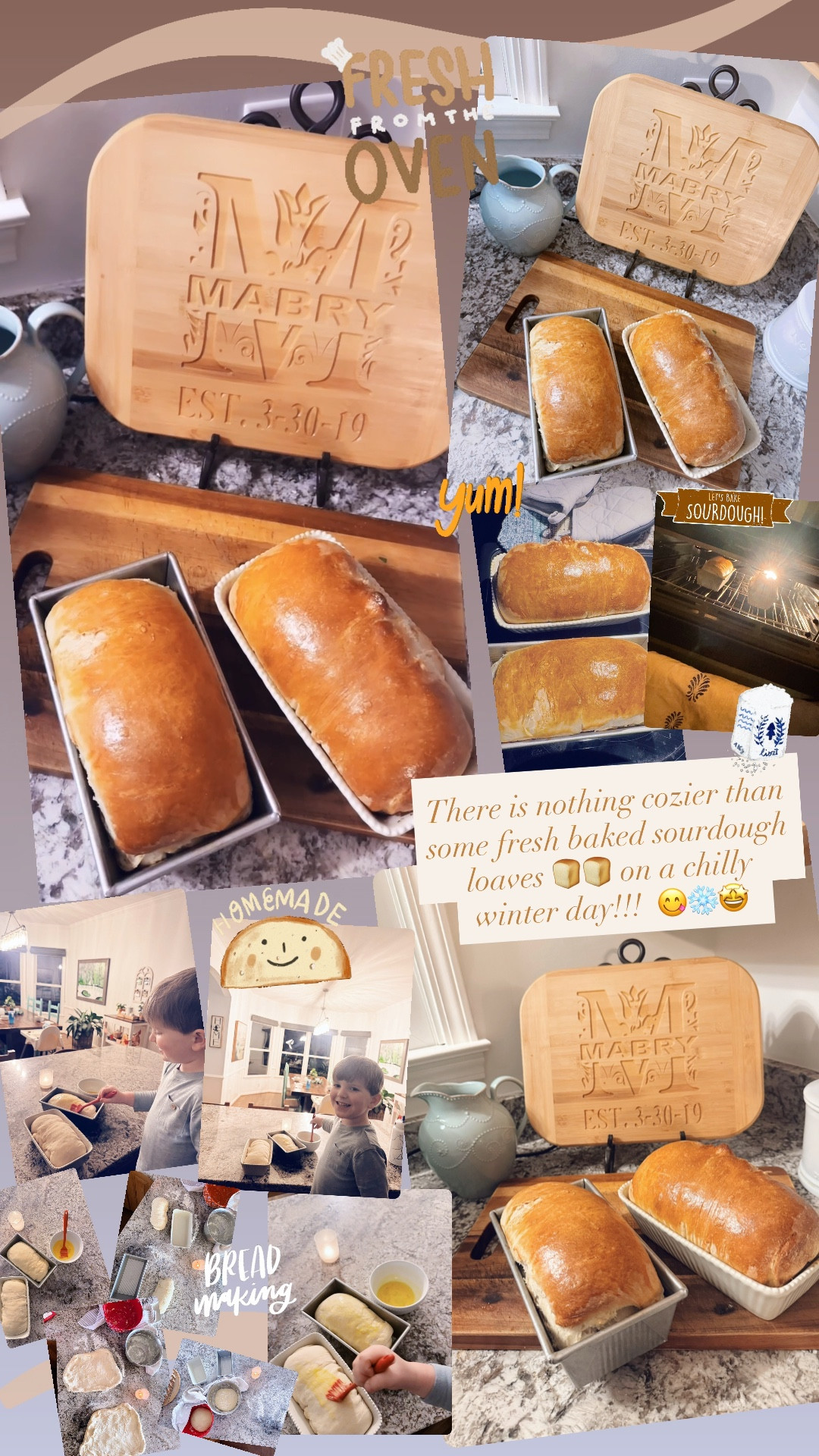 There is nothing cozier than some fresh baked sourdough loaves 🍞🍞 on a chilly winter day!!!  😋❄️🤩

#LTKHome #LTKmomlife