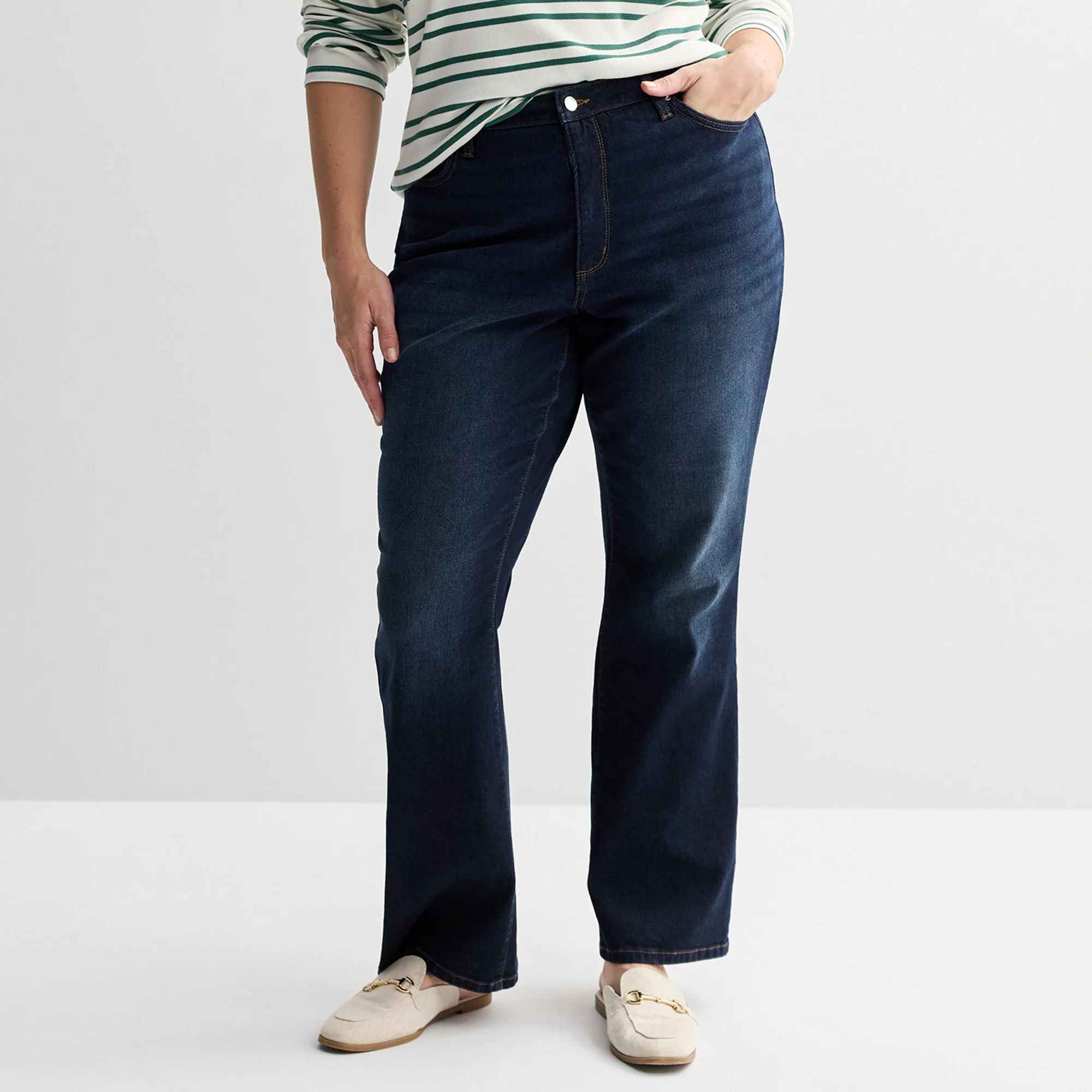 Plus Size Sonoma Goods For Life® Curvy Mid-Rise Bootcut Jeans | Kohl's