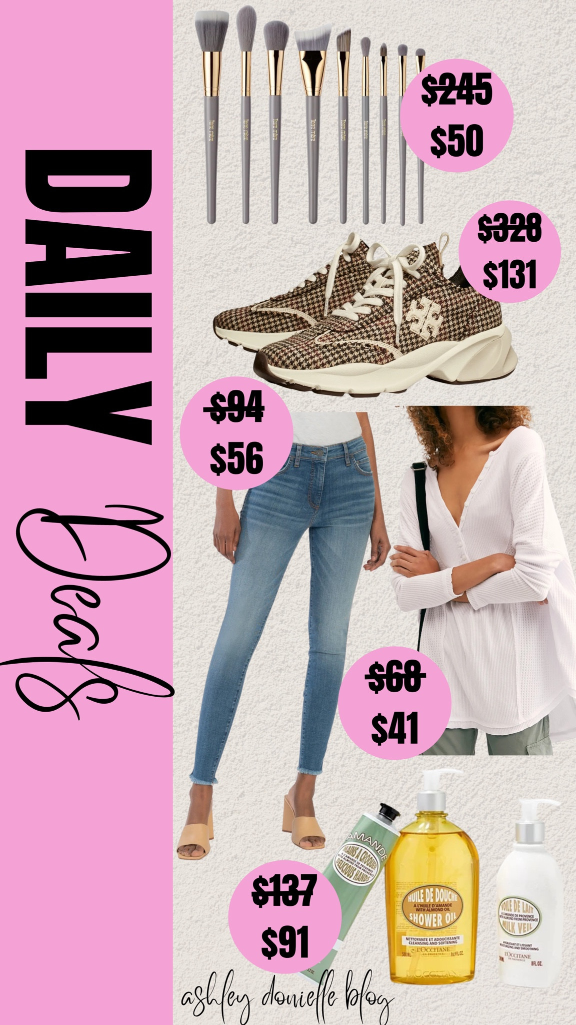 Daily deals!

Sneakers, long sleeve T-shirt, skinny jeans, makeup brushes, moisturizer set

#LTKsalealert #LTKstyletip #LTKSeasonal