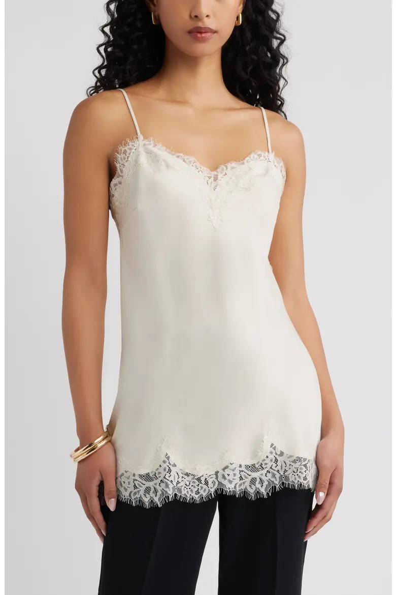 Lace Trim Satin Camisole (Women) | Nordstrom | Nordstrom