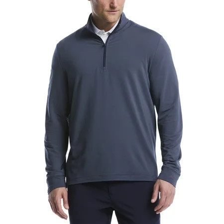 Ben Hogan Men's & Big Men's Performance Long Sleeve Feeder Stripe Golf Mock Neck 1/4 Zip Sweater, Size S-5XL | Walmart (US)