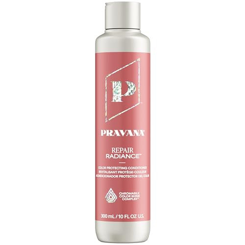 Pravana Repair Radiance Conditioner | Restores, Moisturizes, Nourishes | For Damaged, Color Treated Hair | Reduces Breakage & Split Ends | Chromasilk Enhances Shine & Protection | Vegan | 10 Fl Oz | Amazon (US)