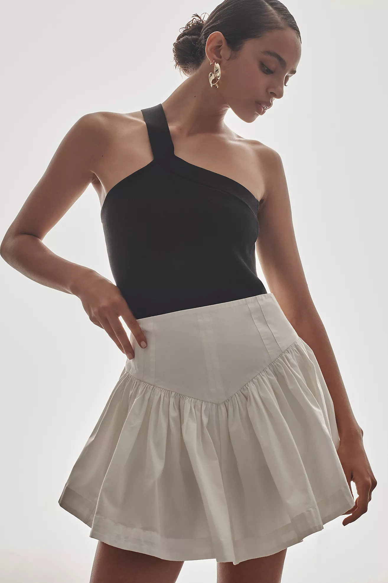 Maeve Basque-Waist Flirty Mini Skirt | Anthropologie (US)