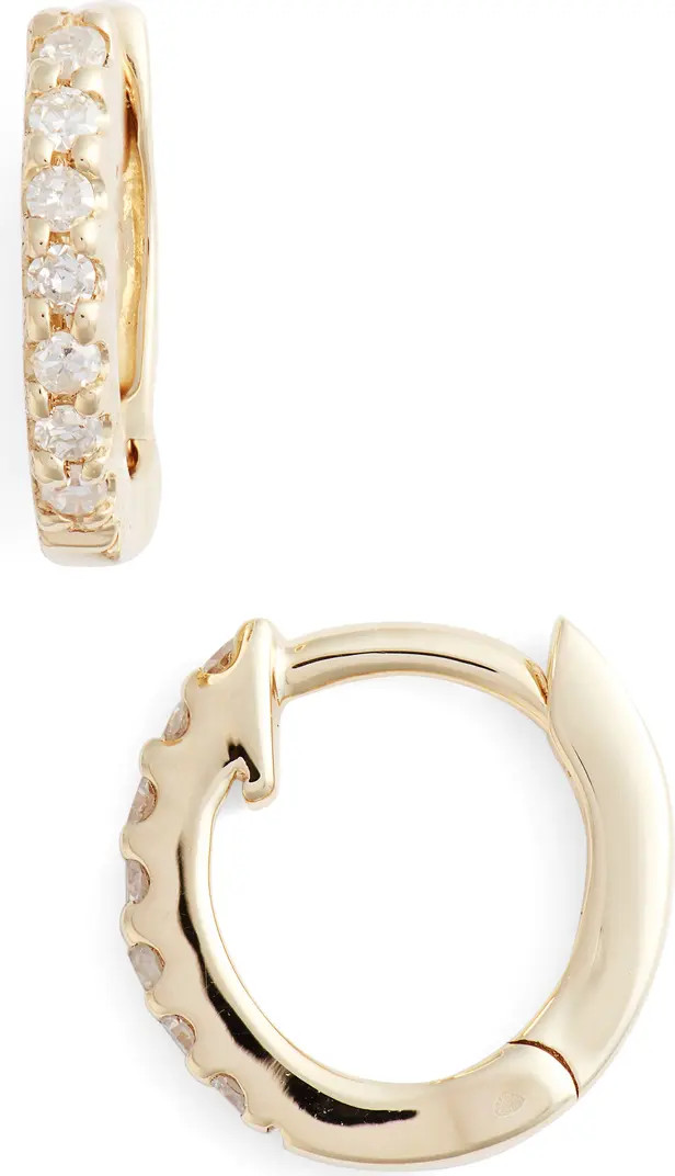 Dana Rebecca Designs Mini Diamond Huggie Hoop Earrings | Nordstrom | Nordstrom