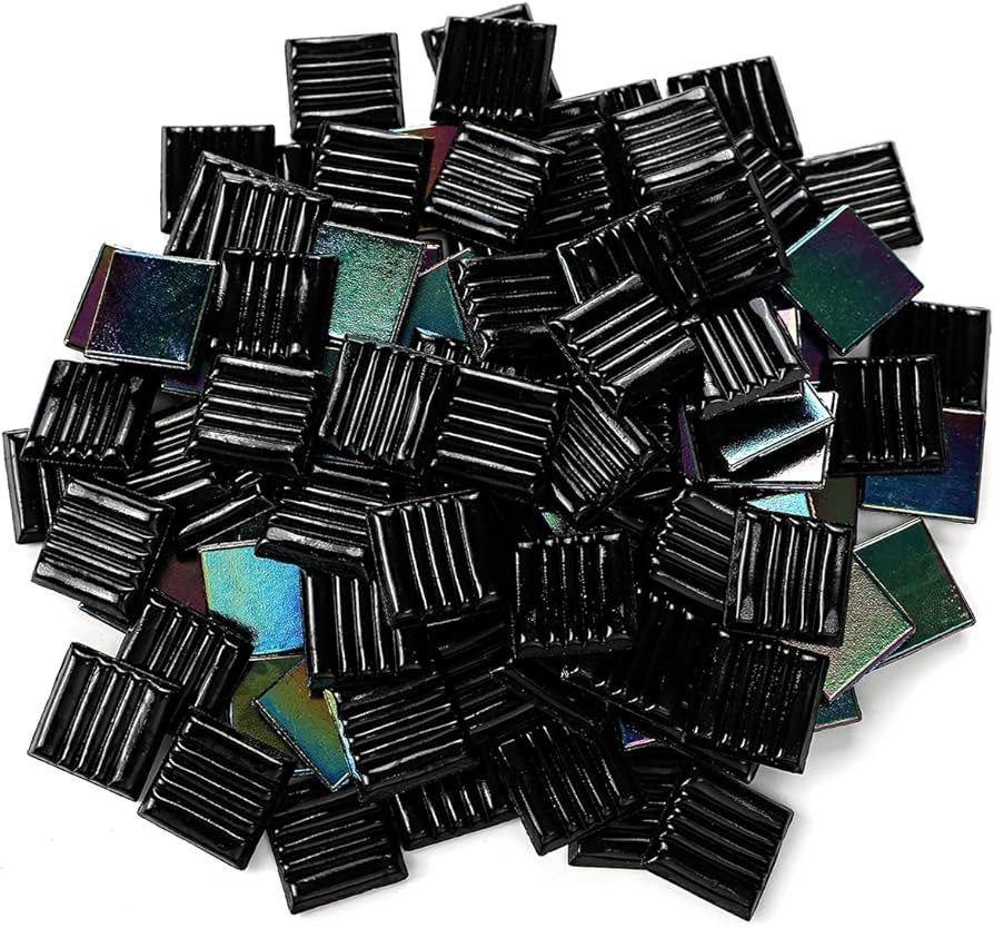 Lanyani 100 Pieces Metallic Glass Tiles for Mosaic Crafts, 3/4" Vitreous Mosaic Tile Stained Glas... | Amazon (US)